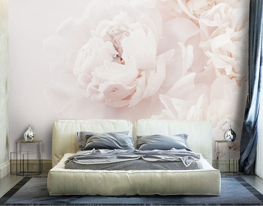 Фотообои Пион светлый 3д  9-2036