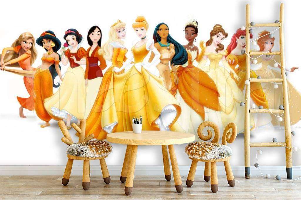 Фотообои Бесшовные обои на стену:  Принцессы диснея. Артикул: 4-415  