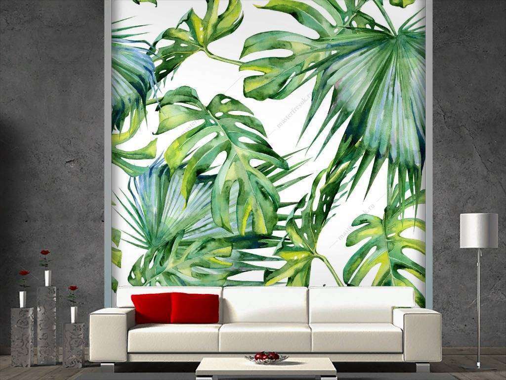 Фотообои Бесшовные обои на стену:  Тропический принт. Артикул: 9-1206  