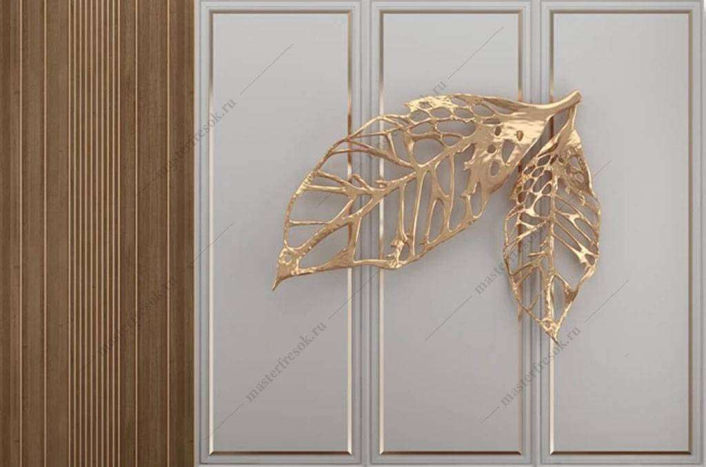 Фотообои в интерьере осенний лист  16-094 фото