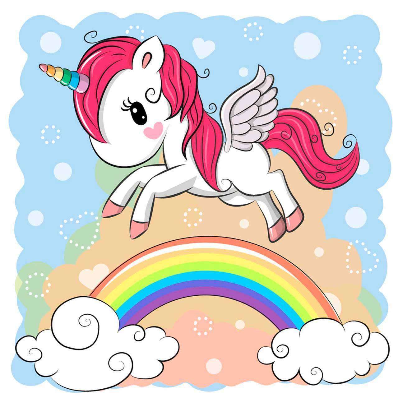 Фотообои в интерьере единорог и радуга  12-599 фото