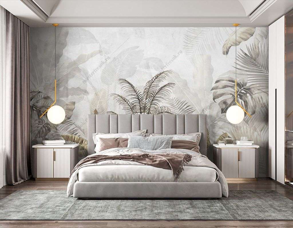 Фотообои в интерьере тропический серый лес  9-1865 фото