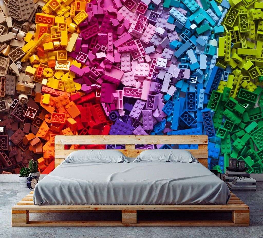 Фотообои в интерьере разноцветное лего  12-1327 фото