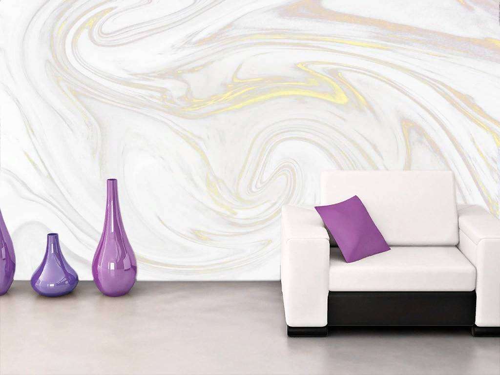 Фотообои в интерьере флюид арт - золотистый шелк  9-957 фото