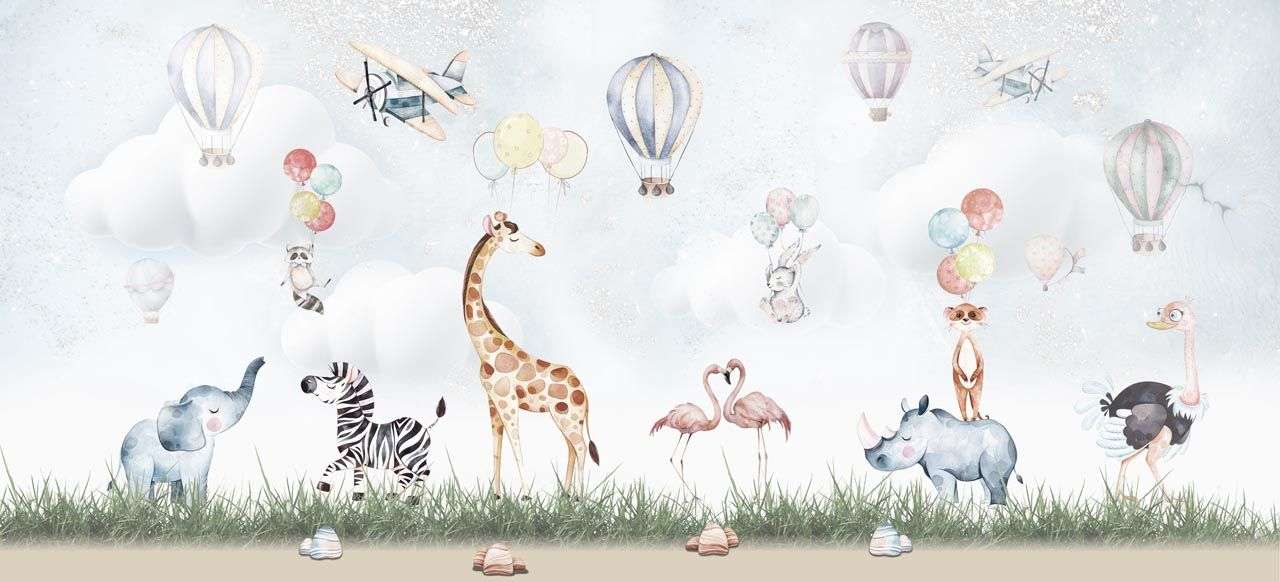 Фотообои в интерьере зверята на опушке  13-543 фото