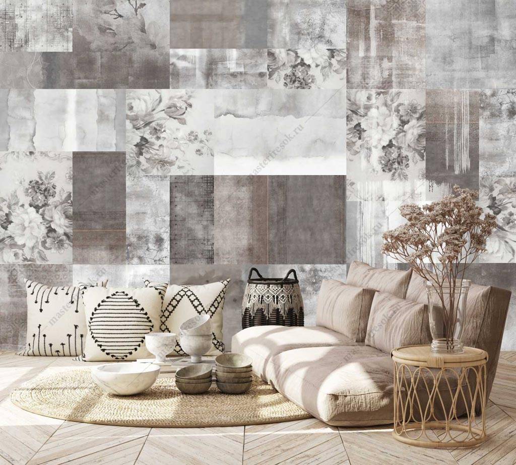 Фотообои Цветы винтаж гранж  9-1261