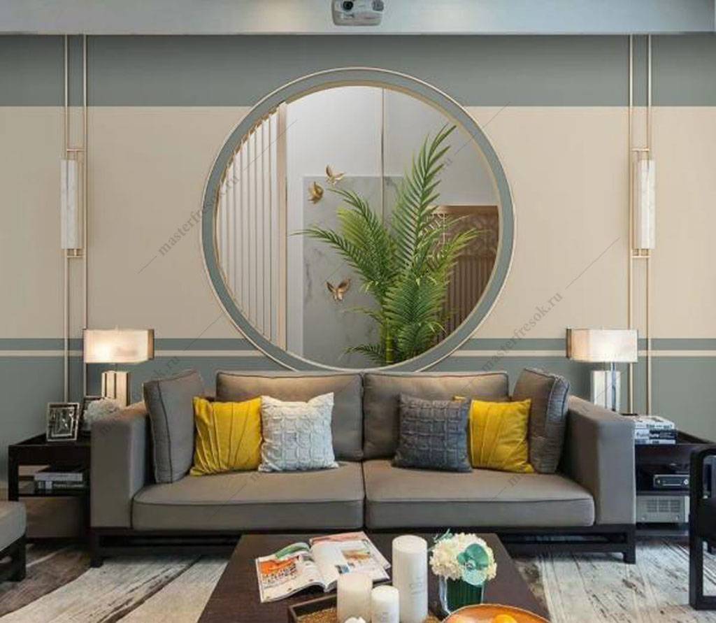 Фотообои Круглое дизайнерское зеркало  16-049