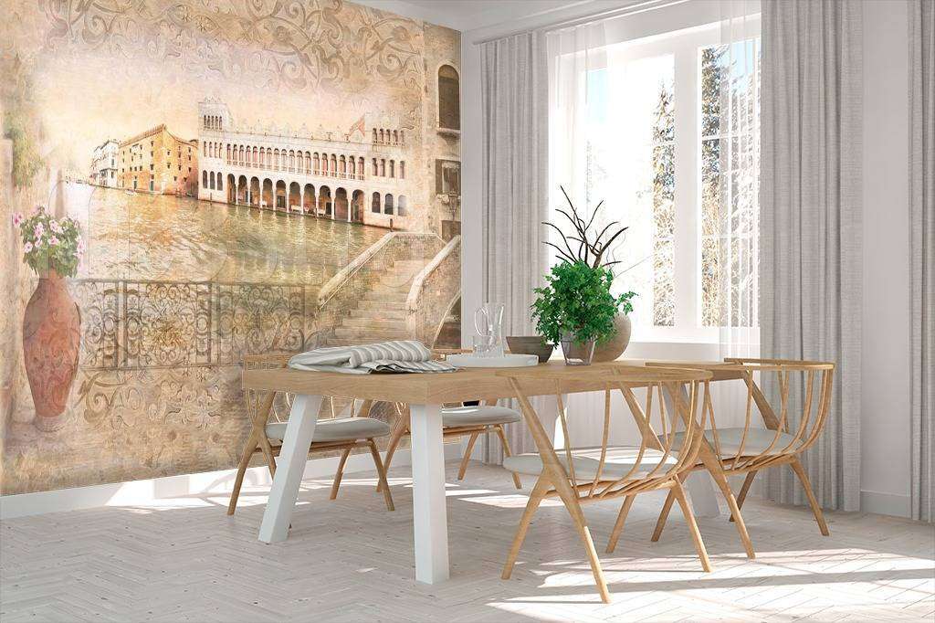 Фотообои в интерьере картинная набережная  5-025 фото