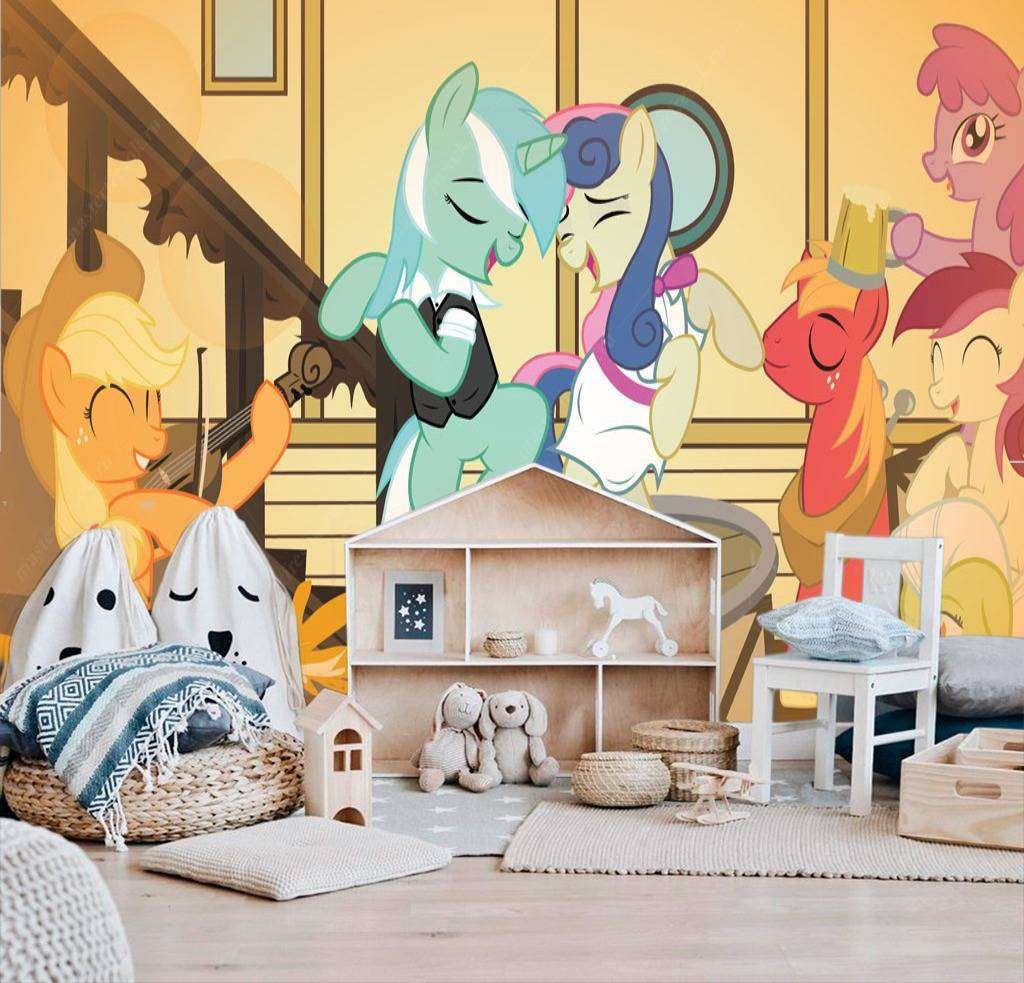 Фотообои в интерьере пони танцуют  12-607 фото