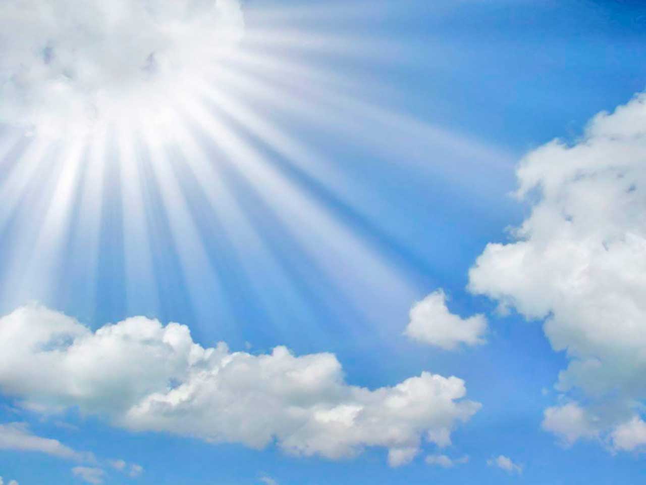 Фотообои в интерьере молочно голубое 3d небо  9-390 фото