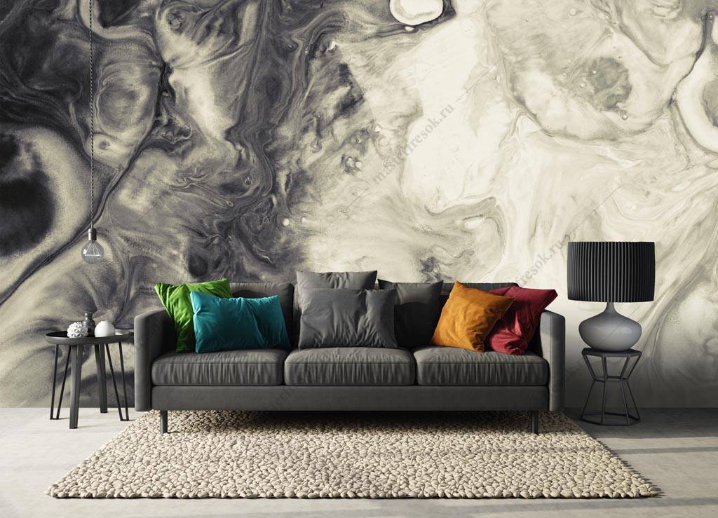 Фотообои Мрамор зеленый с пятнами  9-1378