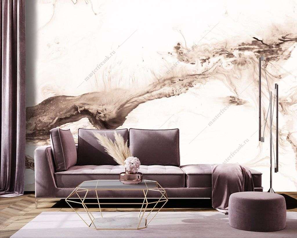 Фотообои в интерьере размытое изображение  9-1420 фото