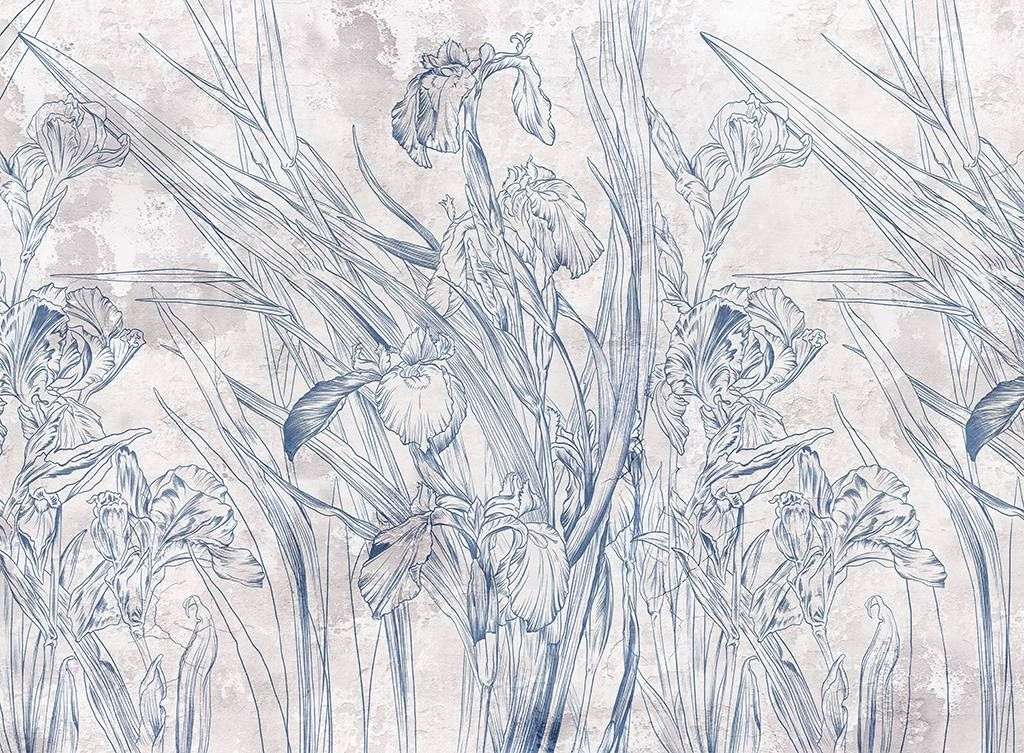 Фотообои в интерьере стебли цветов  9-2081 фото