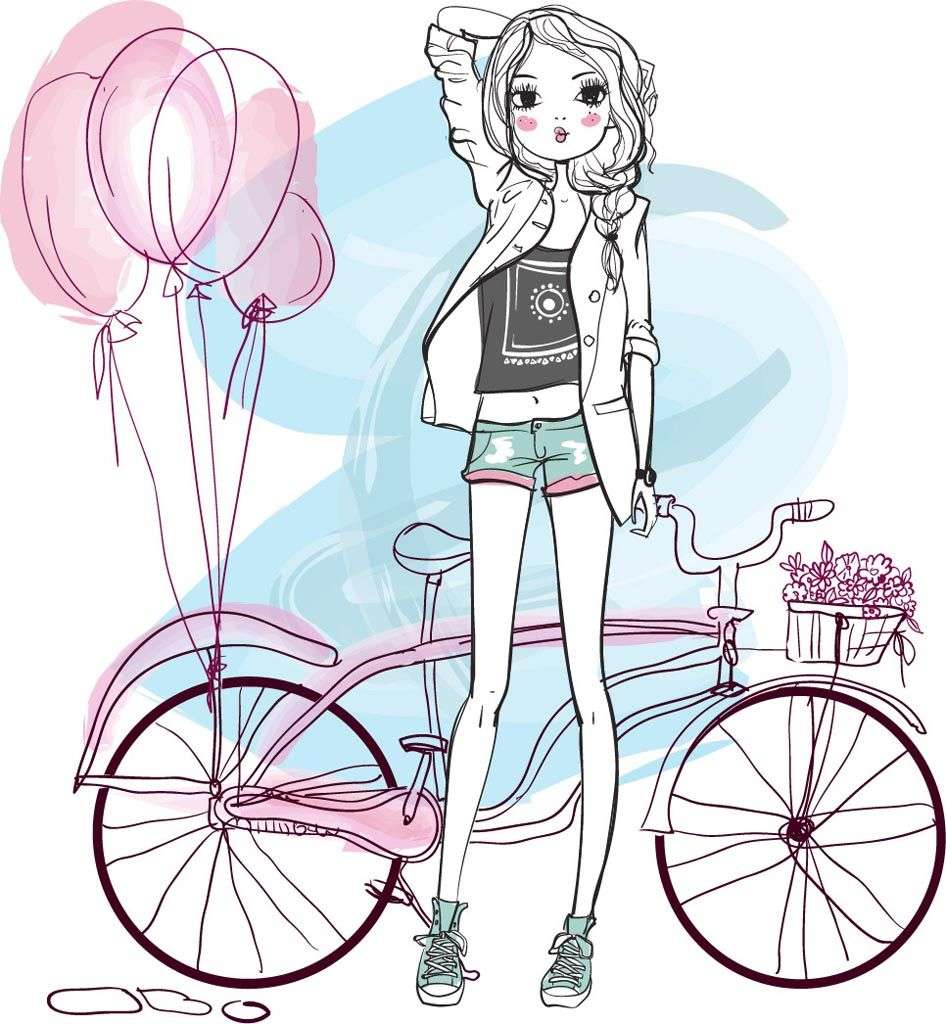 Фотообои в интерьере лето девушки  12-1248 фото