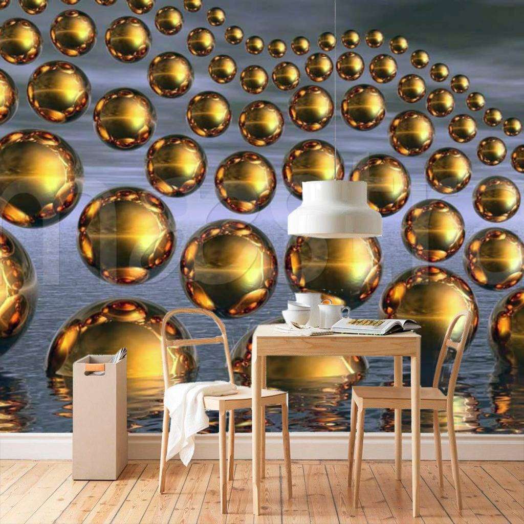 Фотообои 3d Золотые шары  4-337