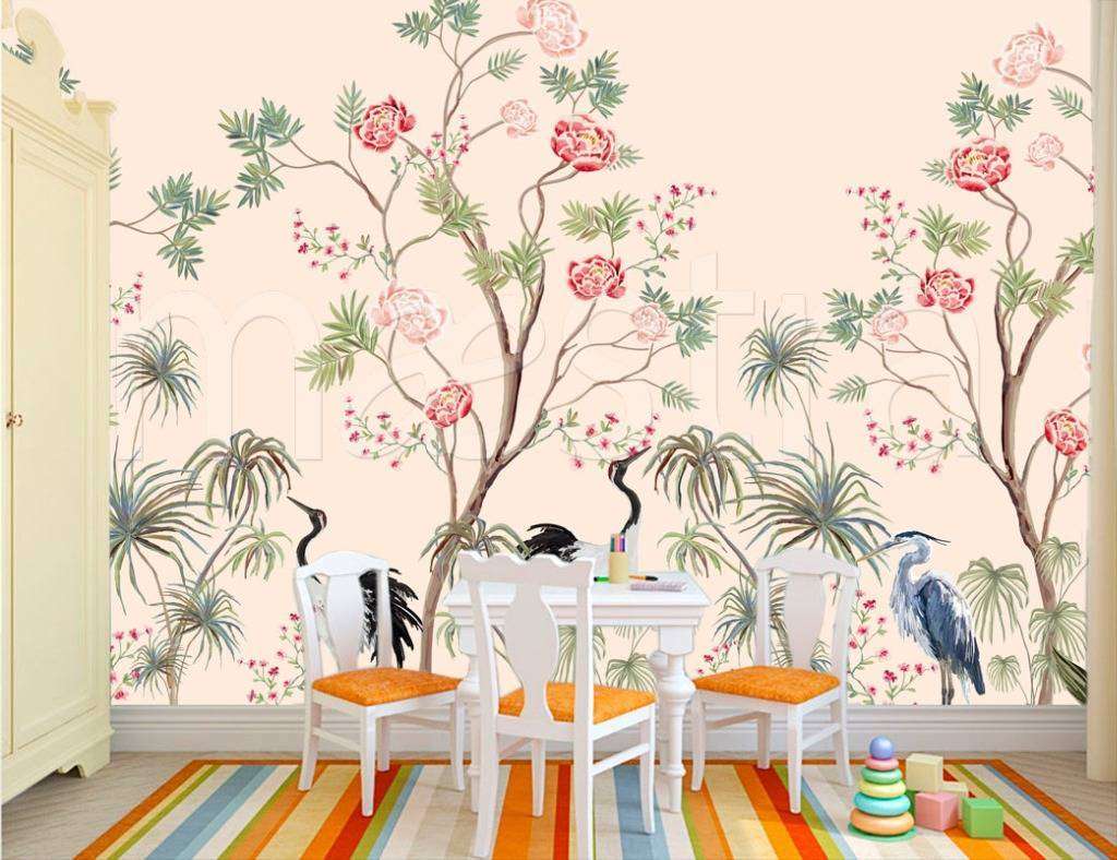 Фотообои в интерьере растения в джунглях  12-490 фото