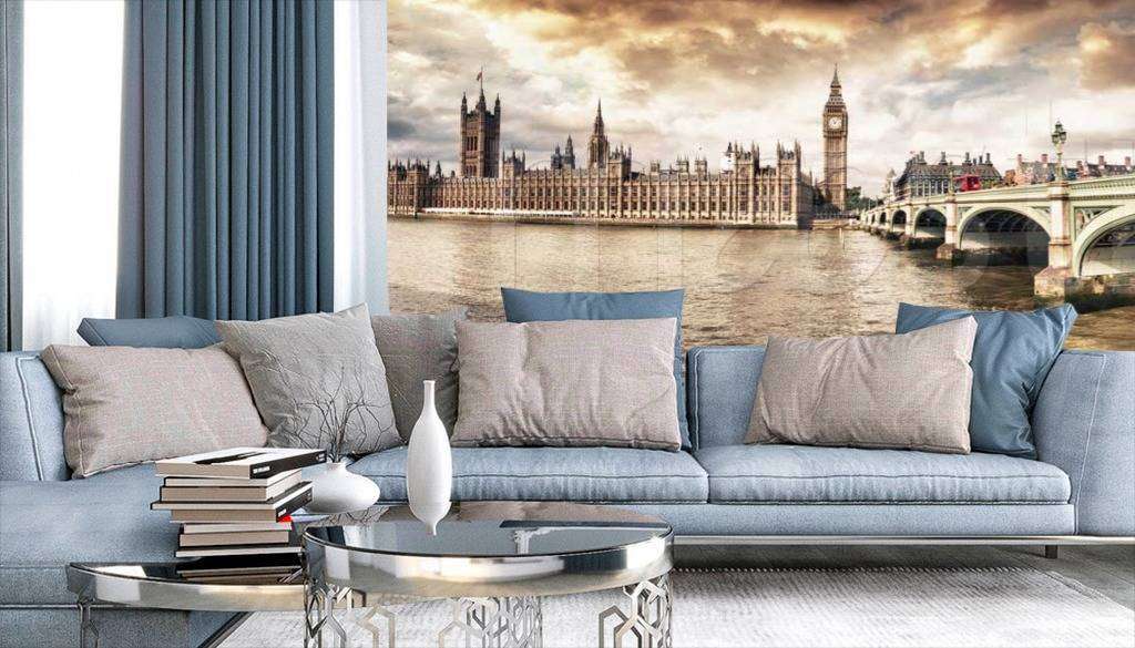 Фотообои в интерьере лондон неяркий  9-562 фото