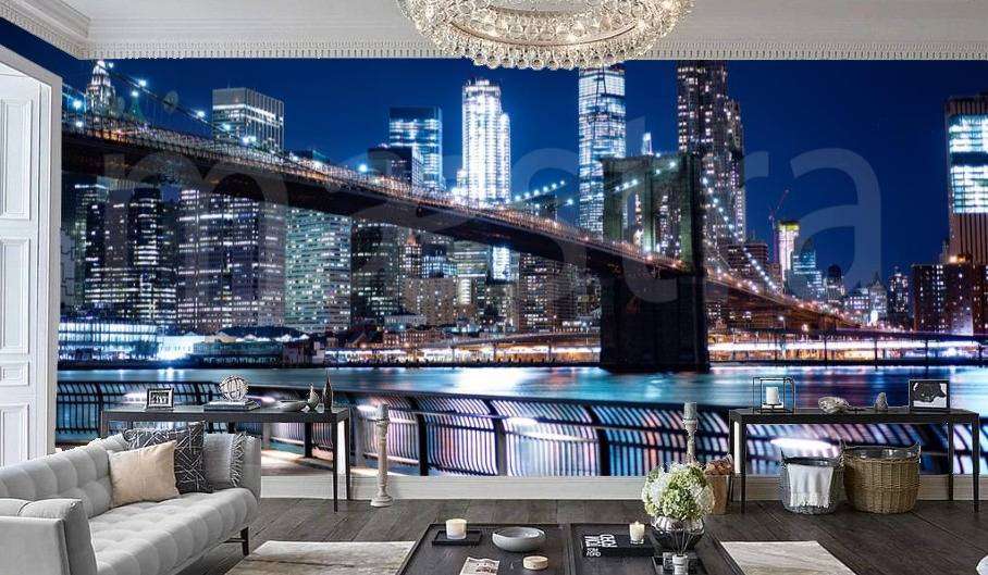 Фотообои Набережная у вечернего Бруклинского моста  9-842