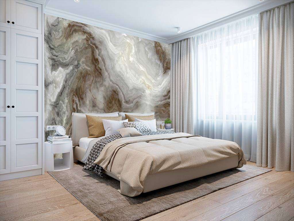 Фотообои в интерьере мрамор оникс текстура  9-1062 фото