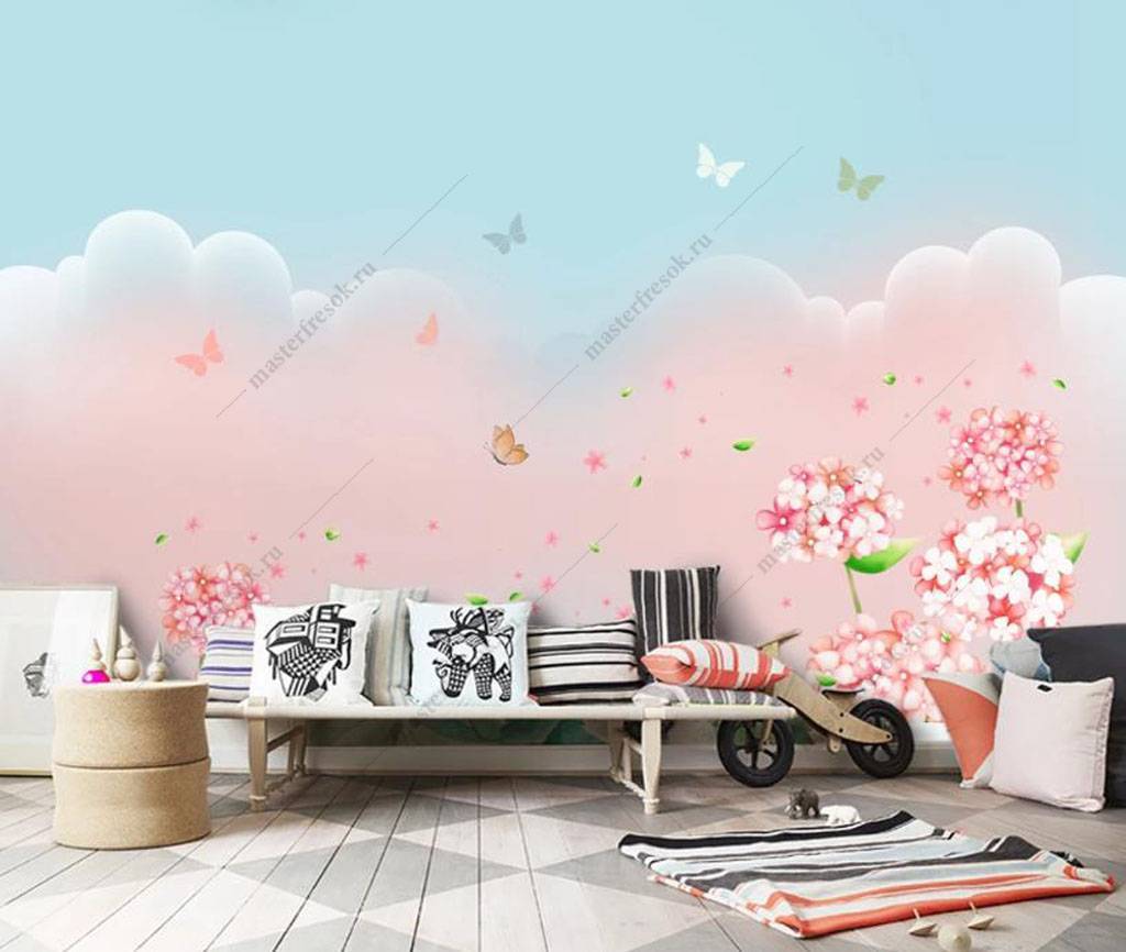 Фотообои Фон с нежными цветочками  15-887