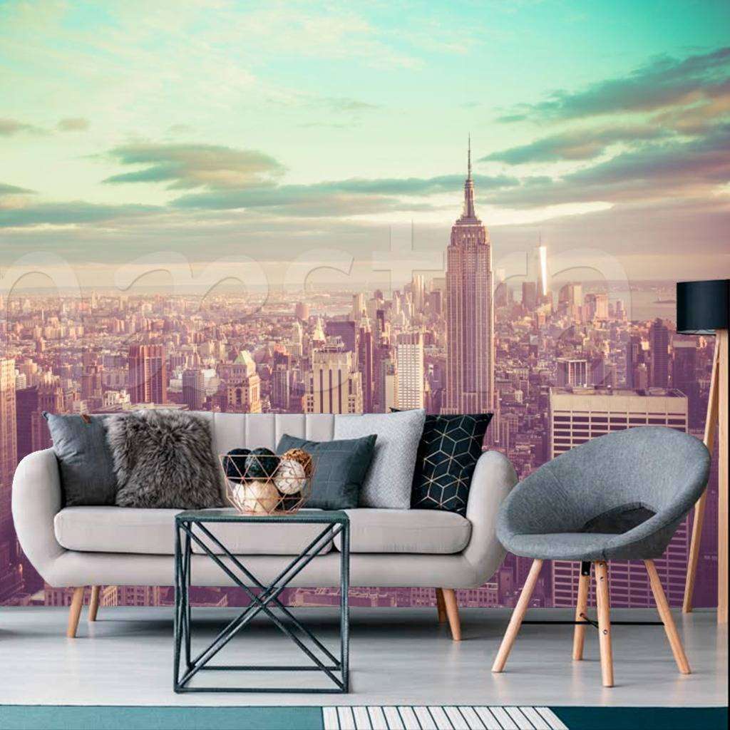 Фотообои Красивое небо над Нью Йорком  9-823