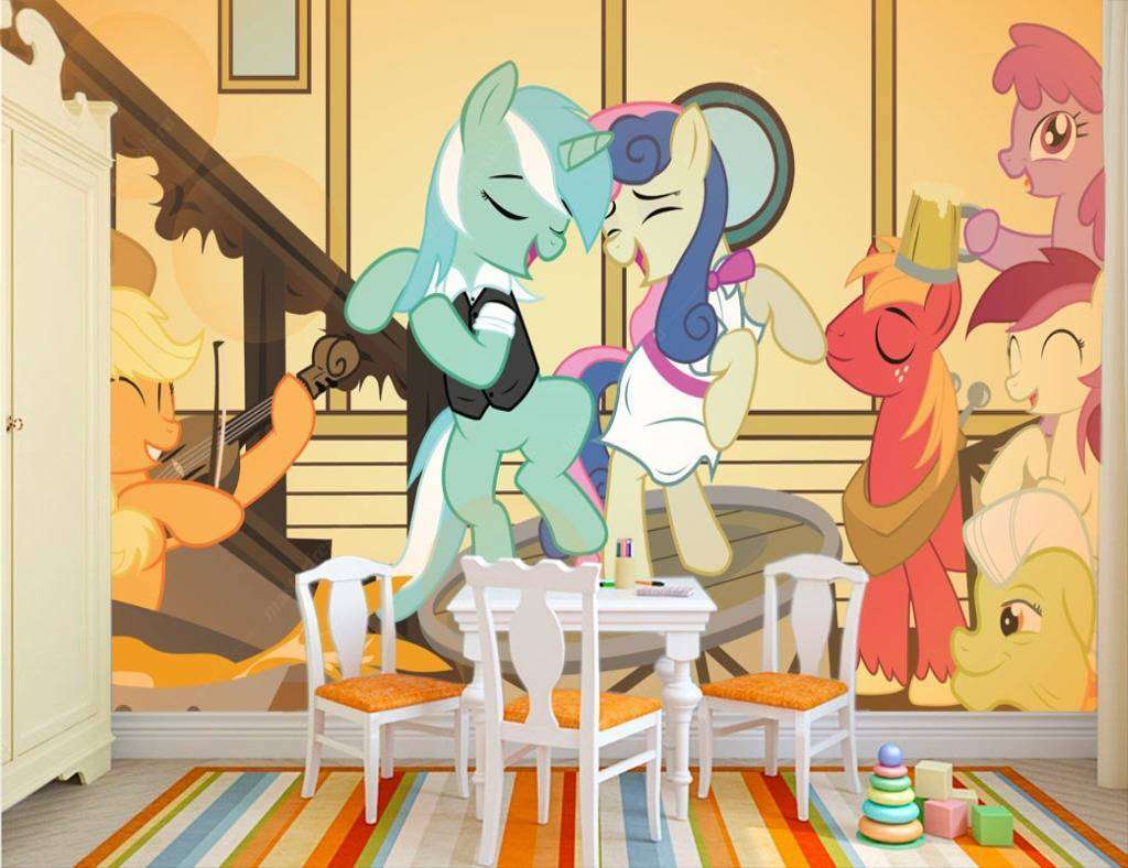 Фотообои в интерьере пони танцуют  12-607 фото