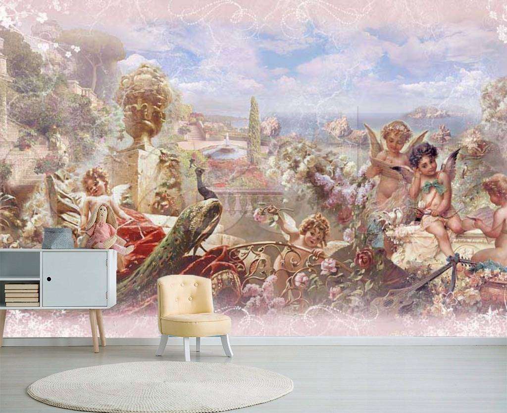 Фотообои Бесшовные обои на стену:  Ангелы. Артикул: 7-219  