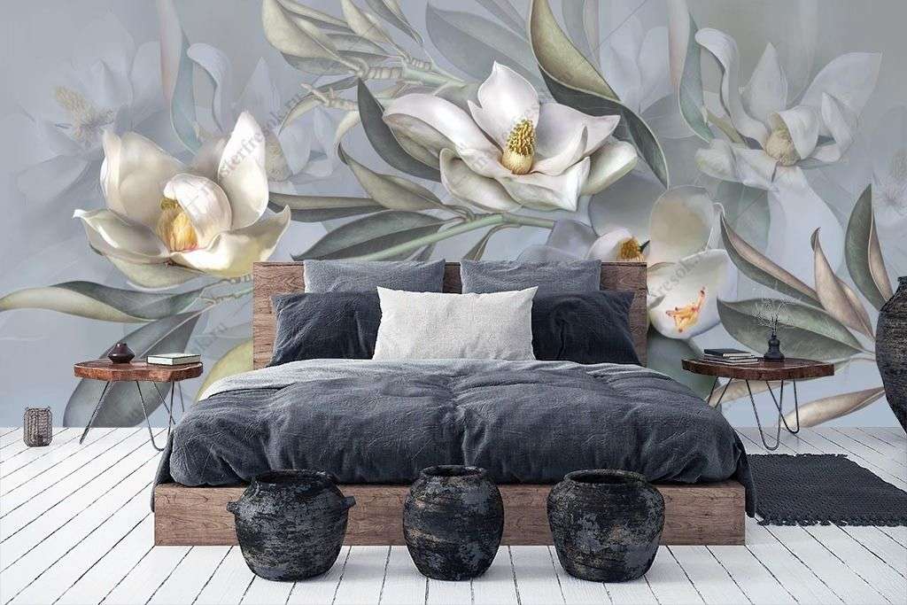 Фотообои в интерьере утренние лилии  13-476 фото