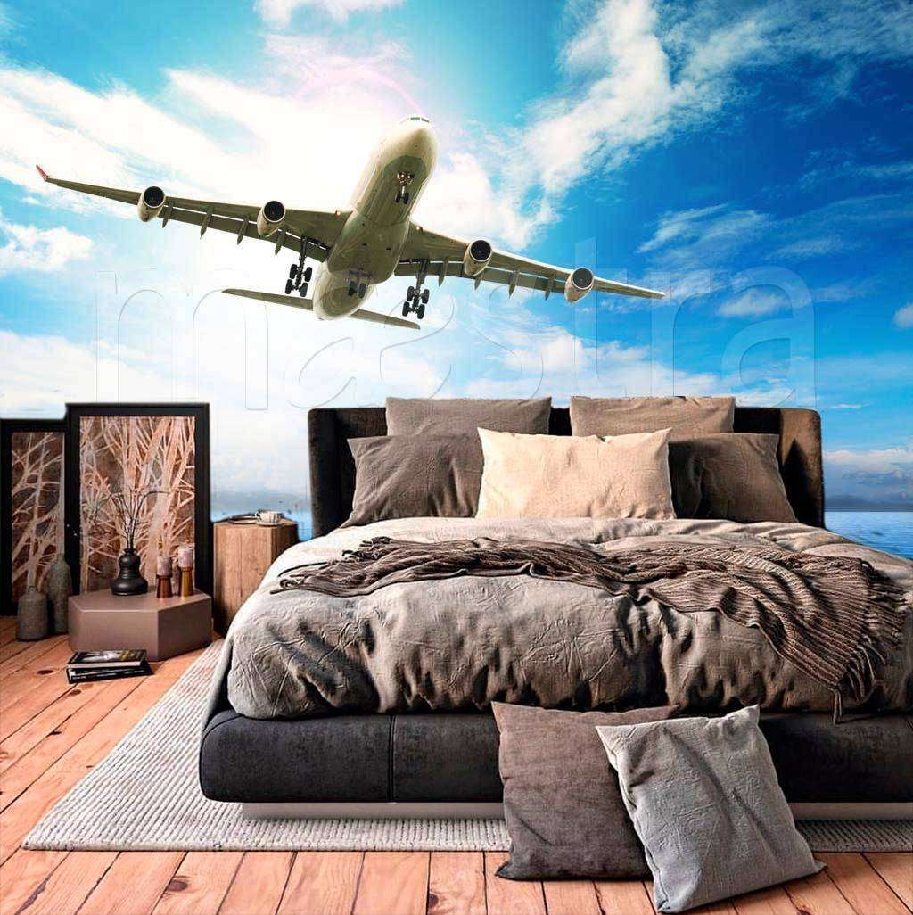 Фотообои Самолет над морем  9-203