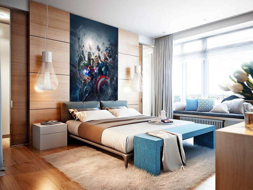 Фотообои в интерьере мстители: эра альтрона  12-1046 фото