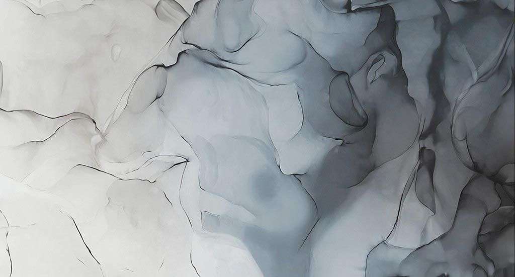 Фотообои в интерьере картина чернилами  14-115 фото