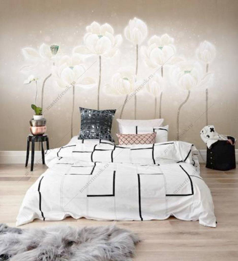 Фотообои Белые тюльпаны  15-903