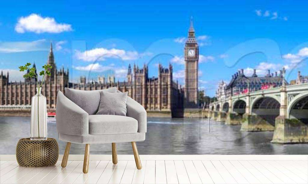 Фотообои в интерьере панорама биг бен  9-565 фото