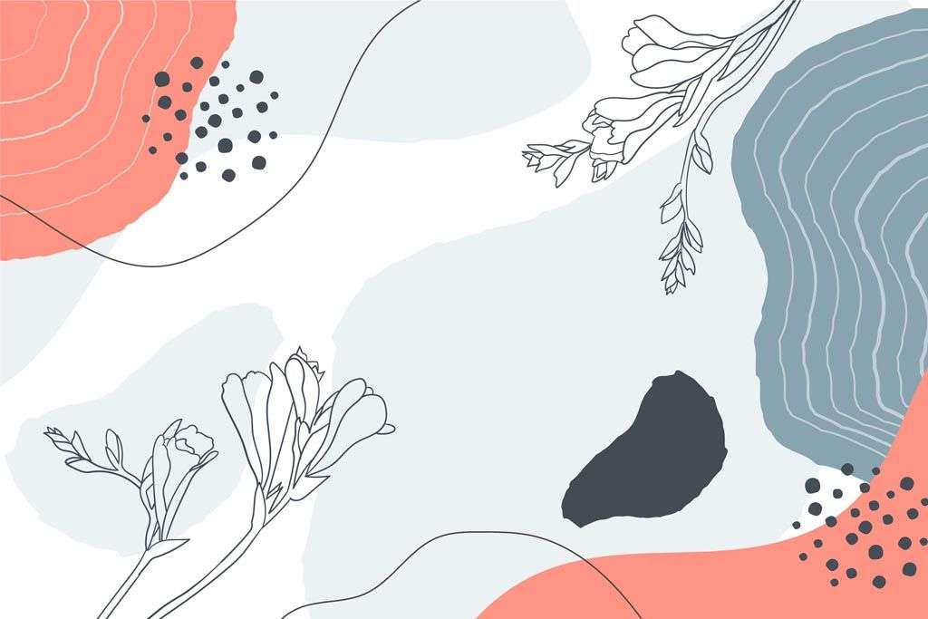 Фотообои в интерьере веточки на абстрактном фоне  12-1421 фото