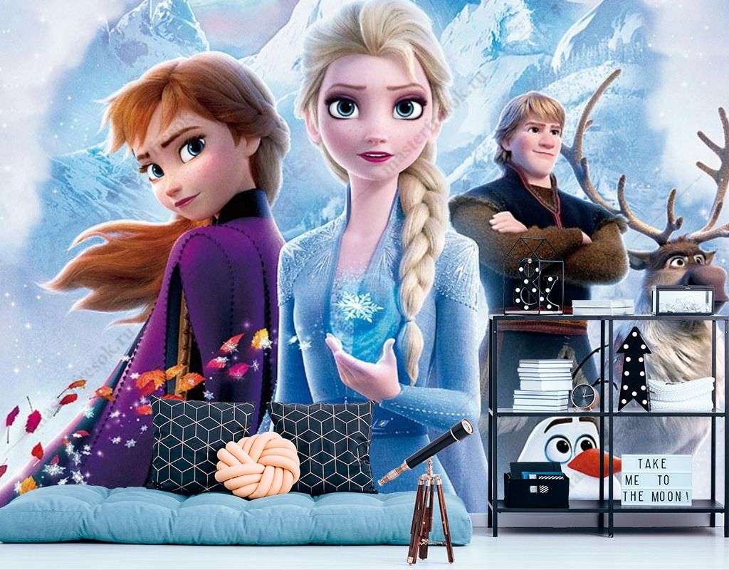 Фотообои в интерьере холодное сердце- замерзшая эльза  12-1366 фото