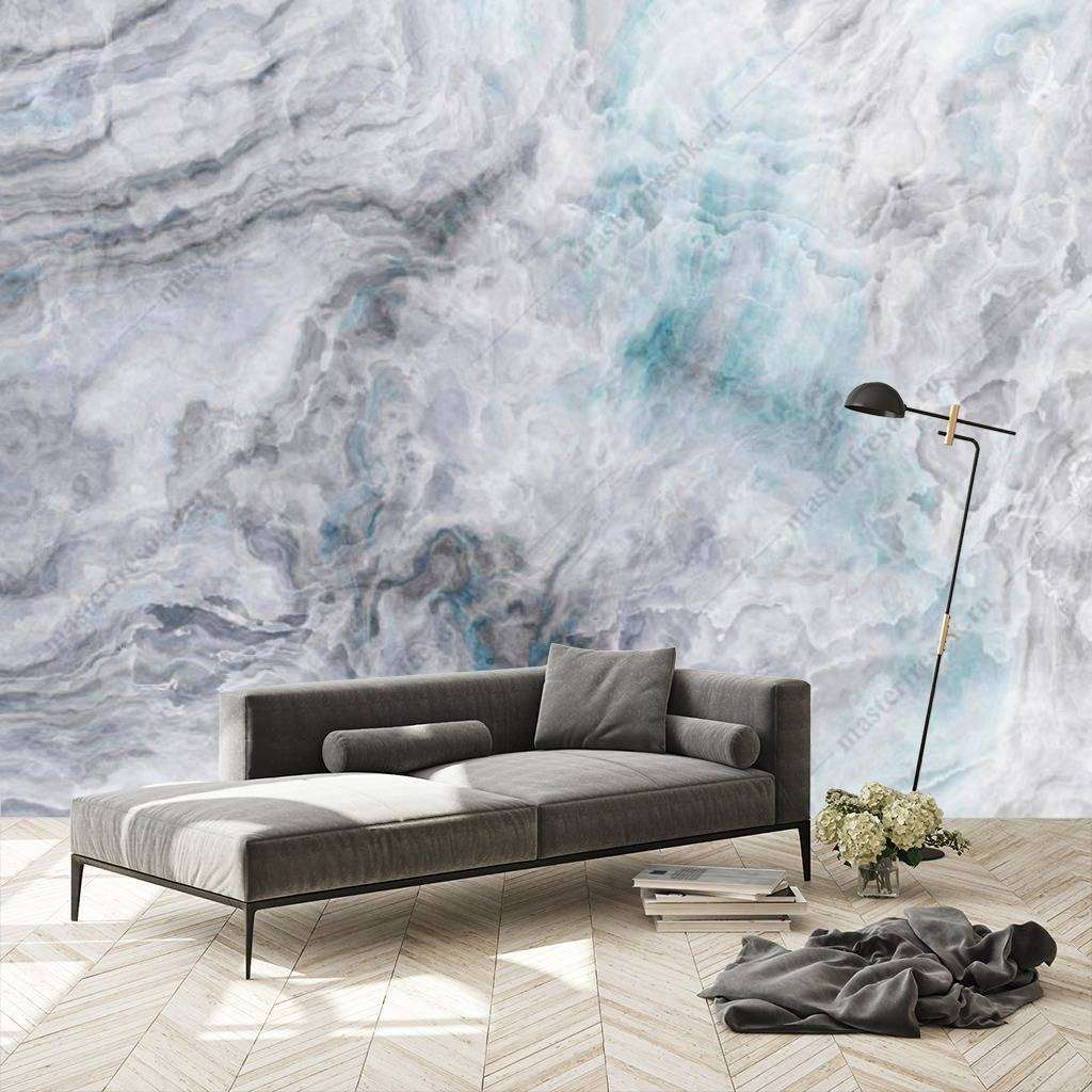 Фотообои Флюид арт голубой оникс  9-1005