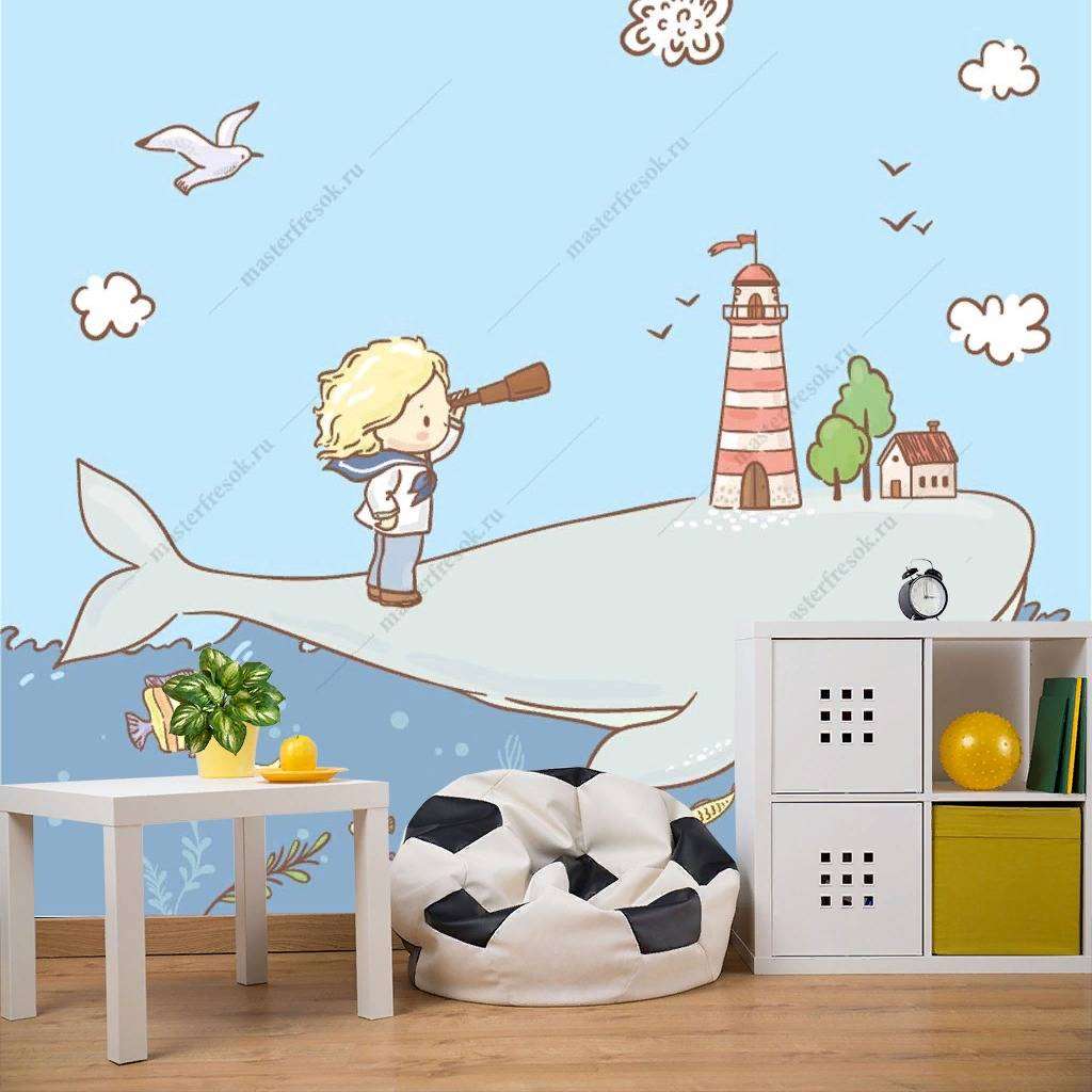 Фотообои в интерьере маленький моряк  12-1163 фото