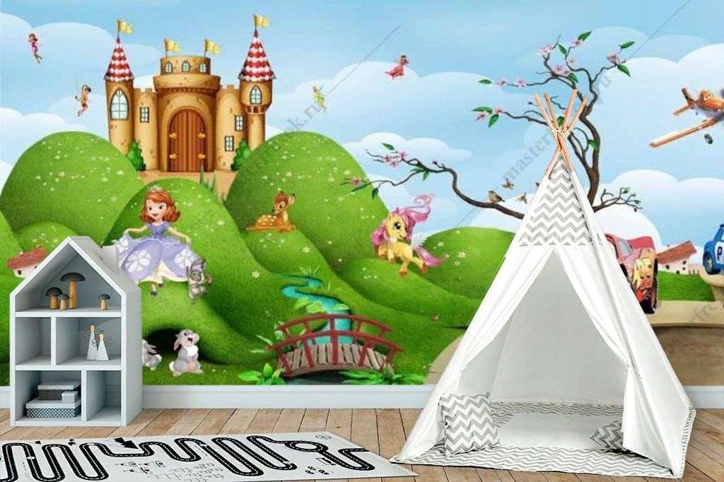 Фотообои в интерьере герои дисней  12-1200 фото