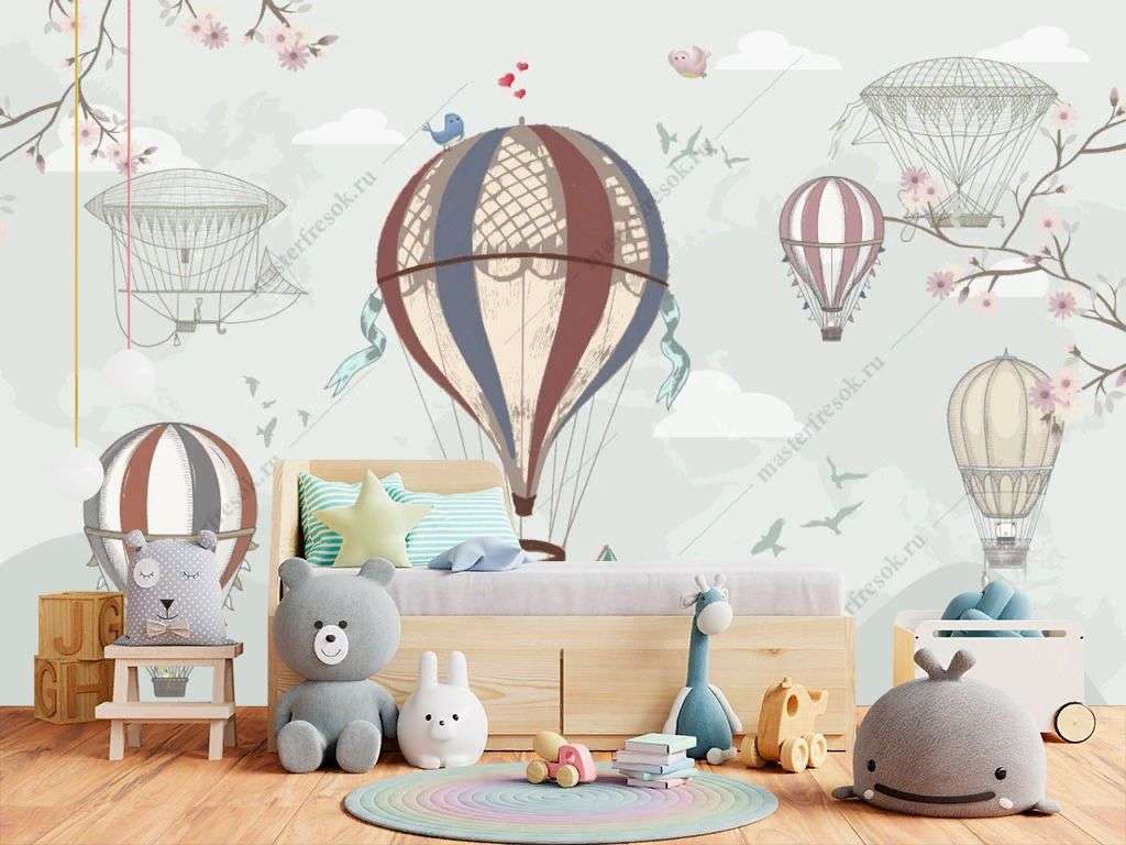 Фотообои в интерьере винтажные шары  14-626 фото