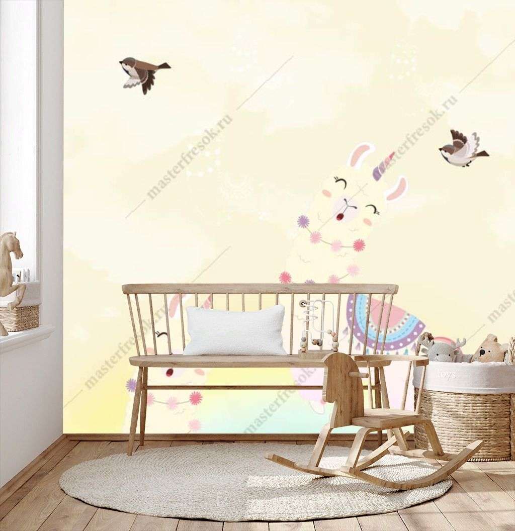 Фотообои в интерьере альпака  14-264 фото