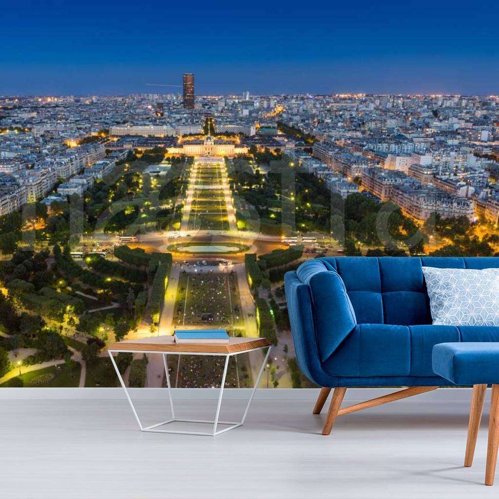 Фотообои Вид на ночной Париж сверху  9-777
