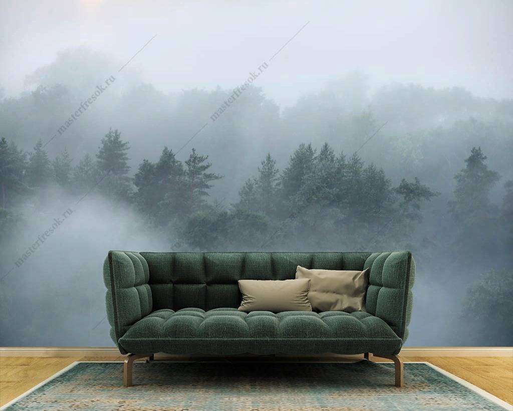 Фотообои в интерьере туманное утро  9-1164 фото