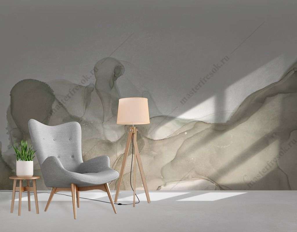 Фотообои в интерьере рисунок чернилами  9-1567 фото