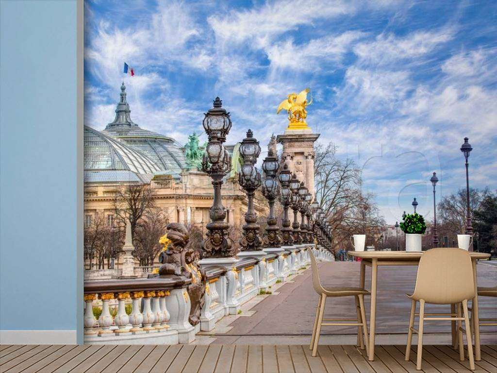 Фотообои Мост в Париже осенью  9-772