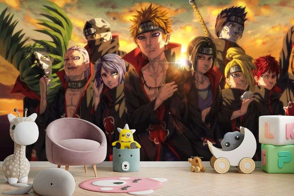 Фотообои в интерьере акацуки из наруто  12-1345 фото