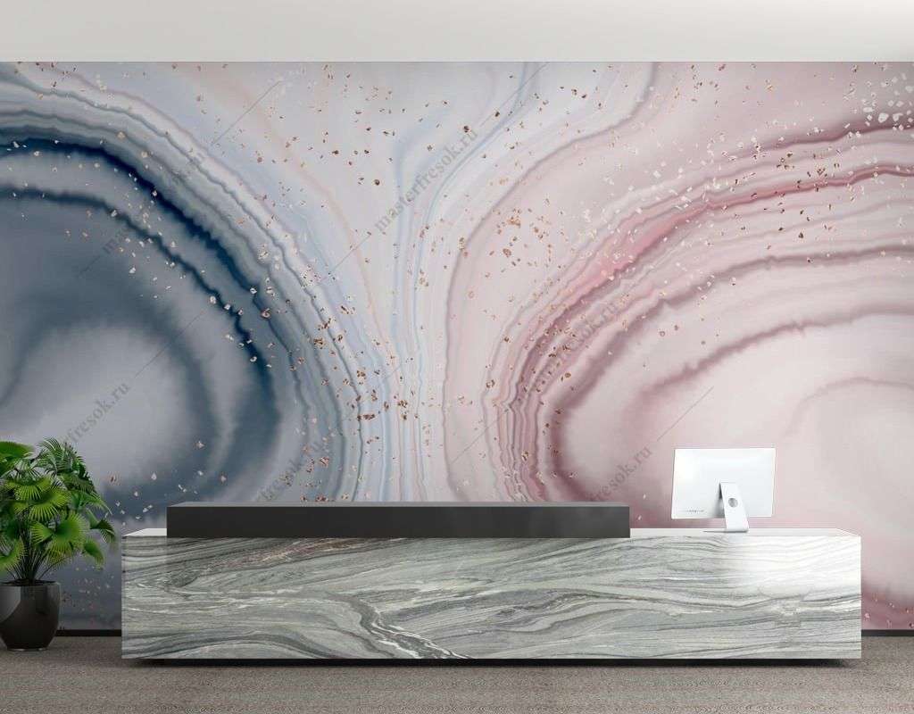 Фотообои в интерьере двухцветный мрамор  9-1559 фото