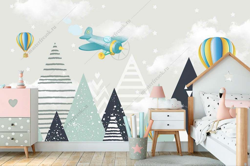 Фотообои Бесшовные обои на стену:  Геометрические горы. Артикул: 14-314  