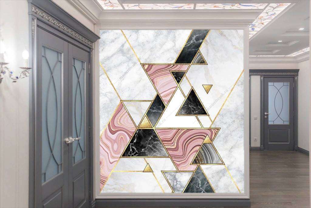 Фотообои Бесшовные обои на стену:  Мрамор розовый. Артикул: 9-1097  