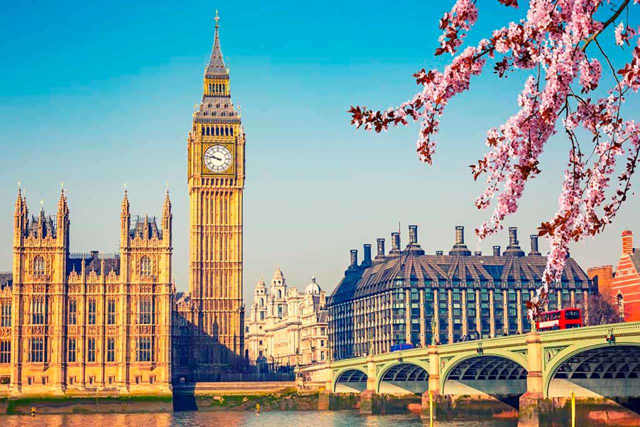 Фотообои в интерьере лондон весной  9-548 фото