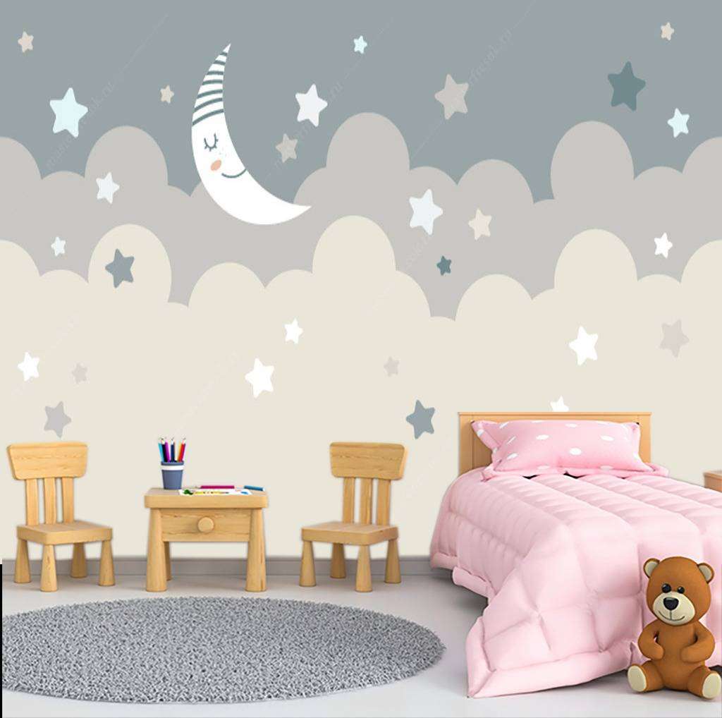 Фотообои в интерьере кучевые облака  12-618 фото